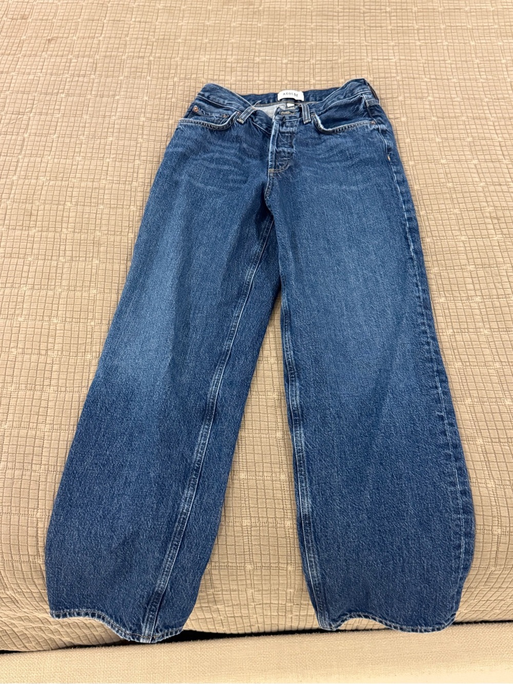 Agolde Wide-Leg Jeans in Medium Blue Wash